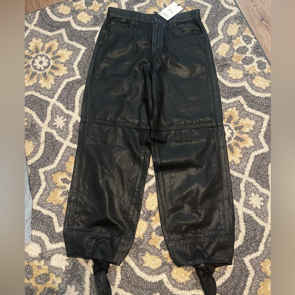 NWT 7 for all mankind black coated jeans